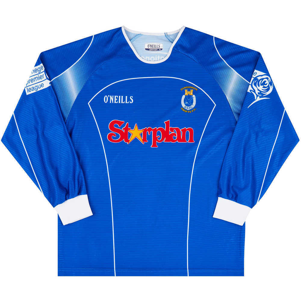 2006-07 Dungannon Swifts Match Issue Home L/S Shirt #19