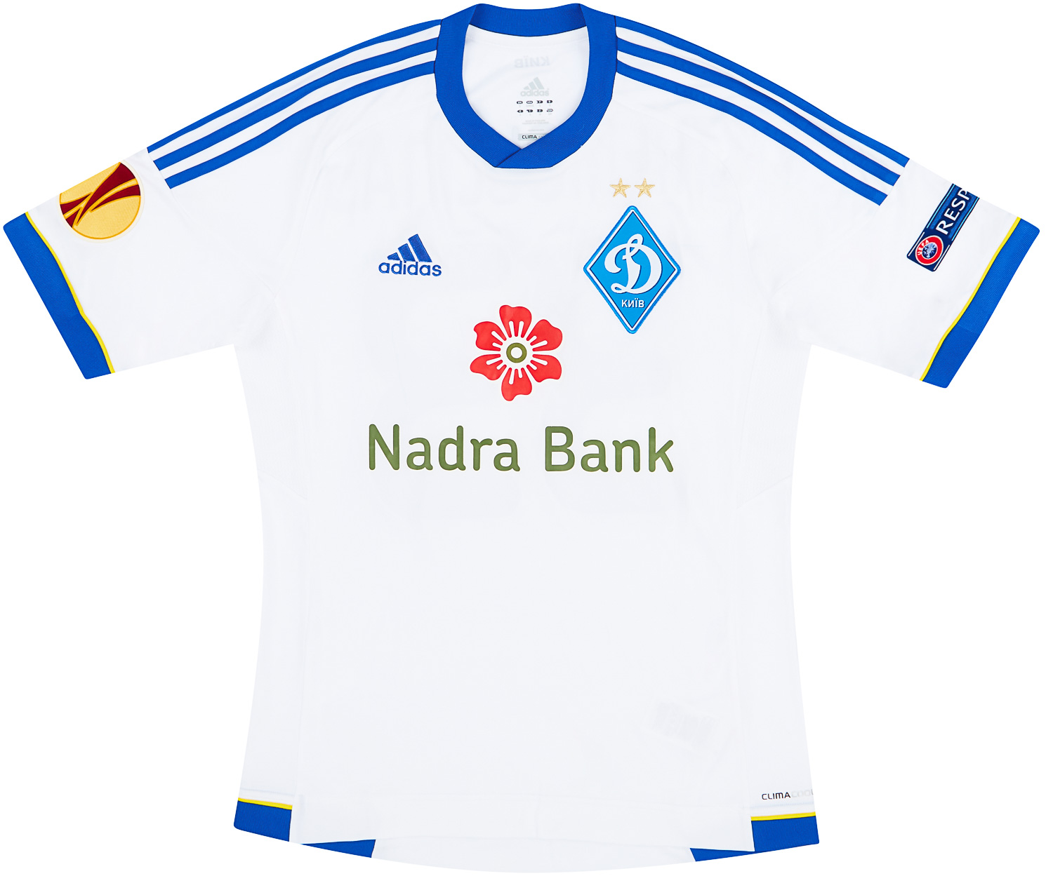 2013-14 Dynamo Kyiv Match Issue Europa League Home Shirt Tremoulinas #33