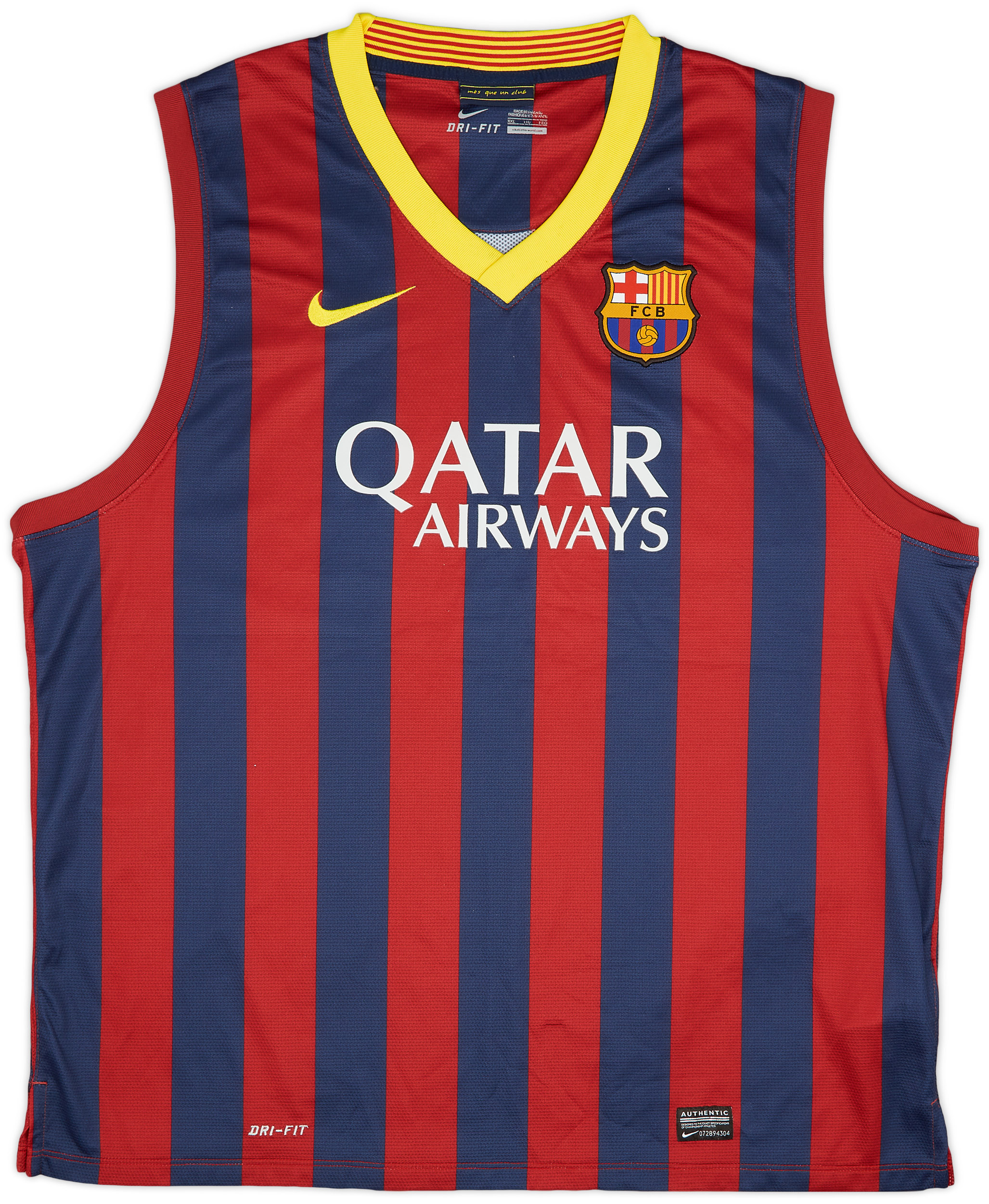 2013-14 Barcelona Sleeveless Home Shirt - 9/10 - ()