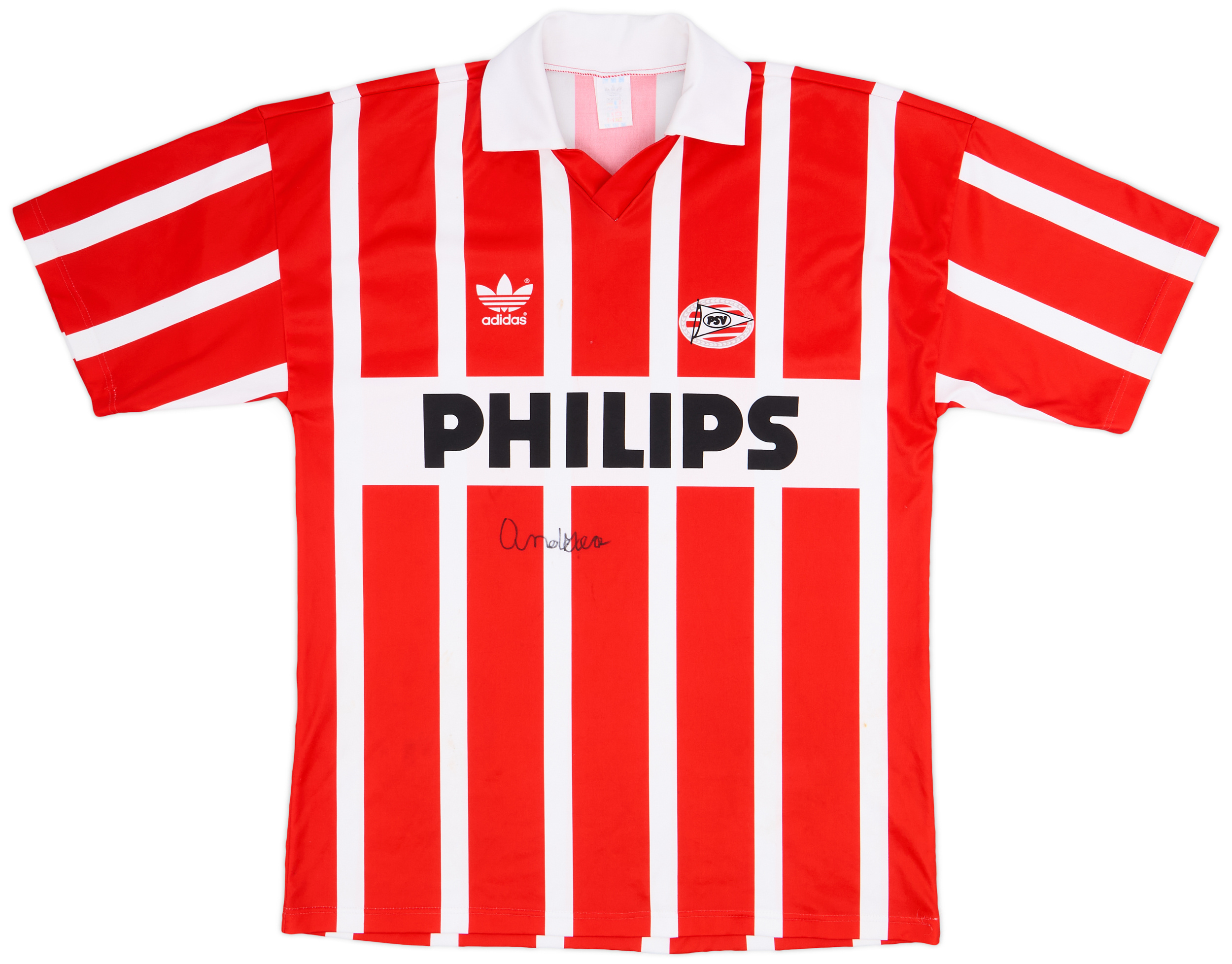 1990-92 PSV Signed Home Shirt - 8/10 - ()