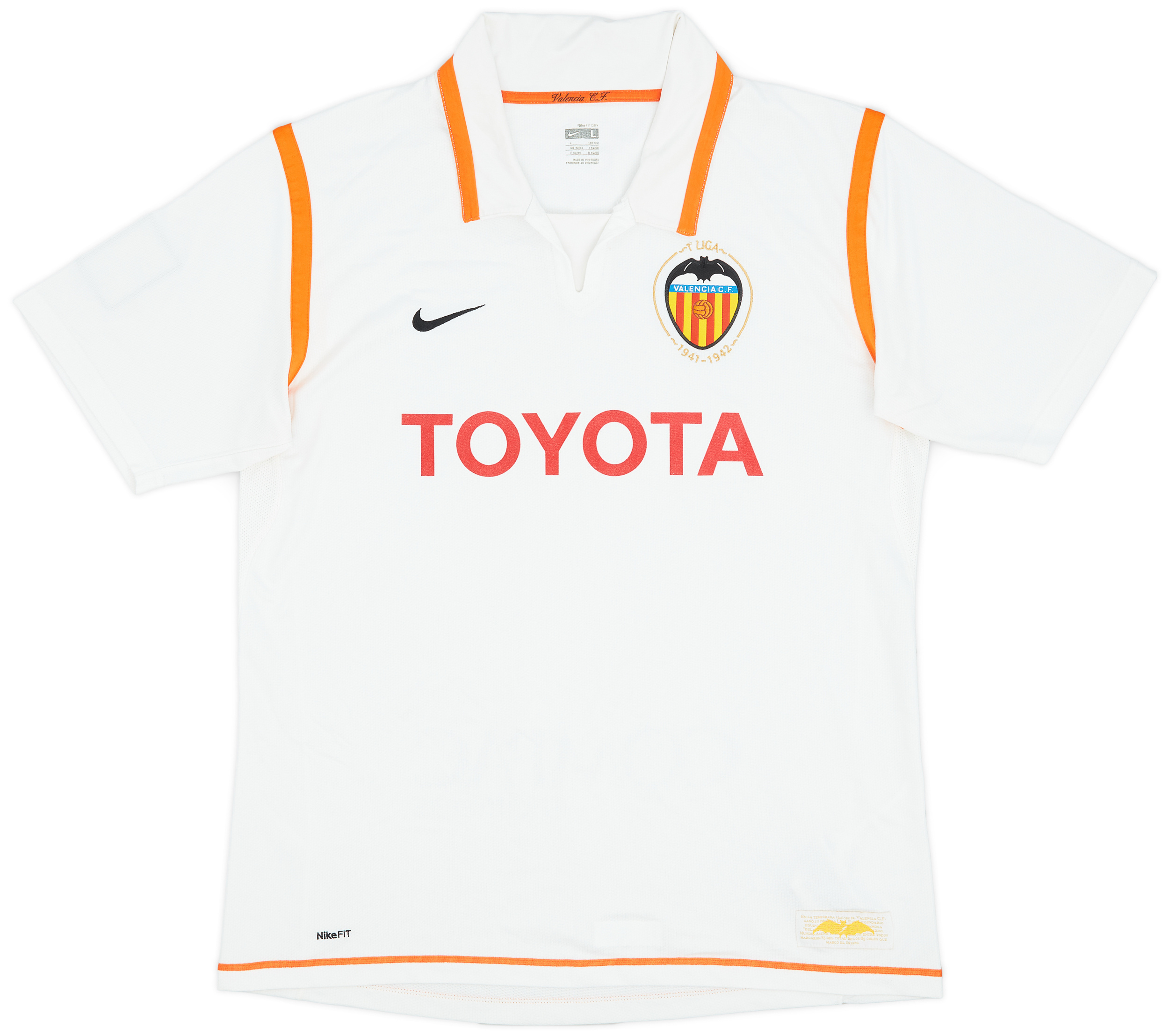 2007-08 Valencia Home Shirt - 9/10 - ()