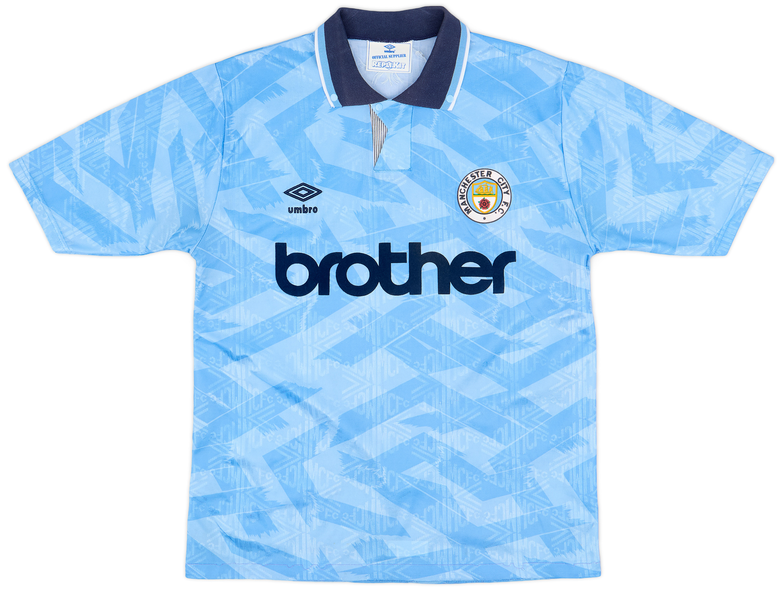 1991-93 Manchester City Home Shirt - 8/10 - ()