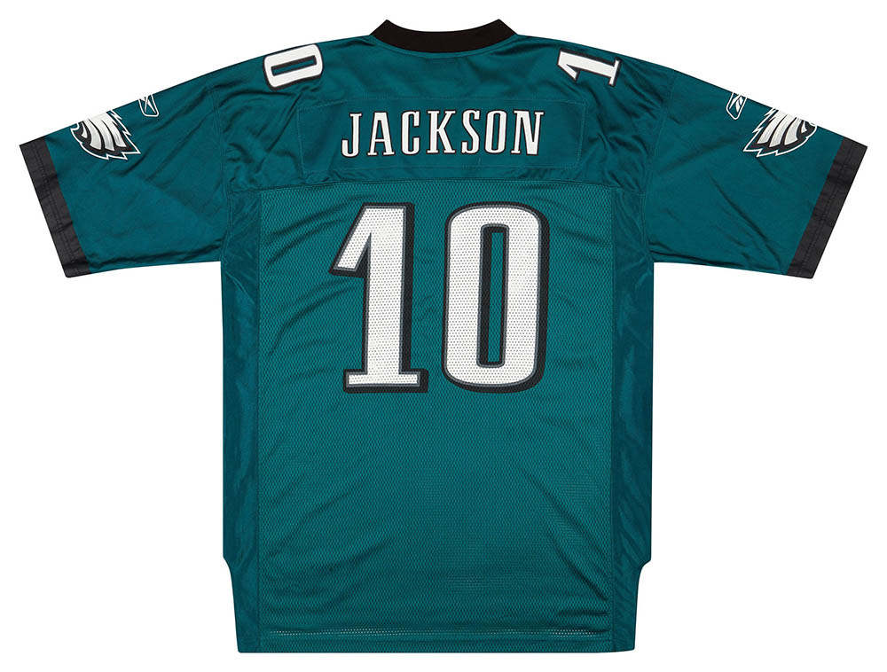 2008-11 PHILADELPHIA EAGLES JACKSON #10 REEBOK ON FIELD JERSEY (HOME)  WOMENS (L)