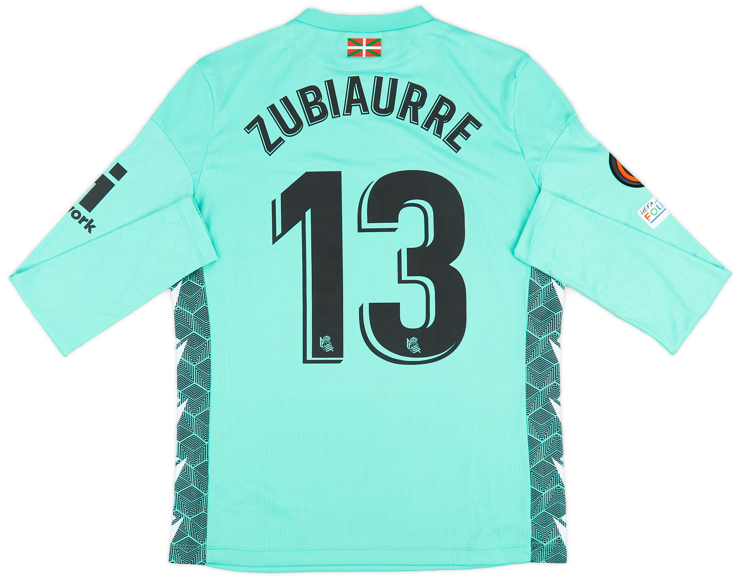 2022-23 Real Sociedad Match Issue Europa League GK Shirt Zubiaurre #13
