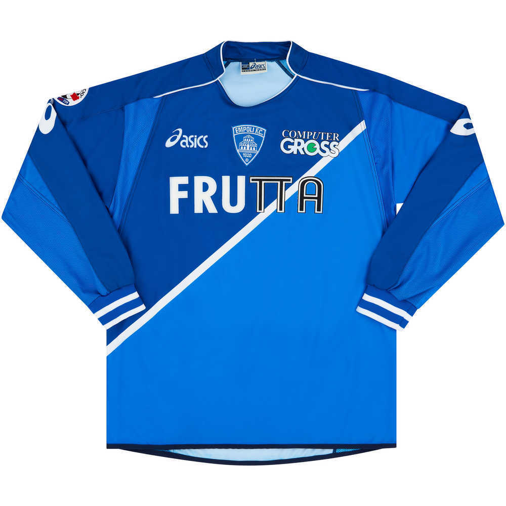 2005-06 Empoli Match Issue Home L/S Shirt Serafini #18