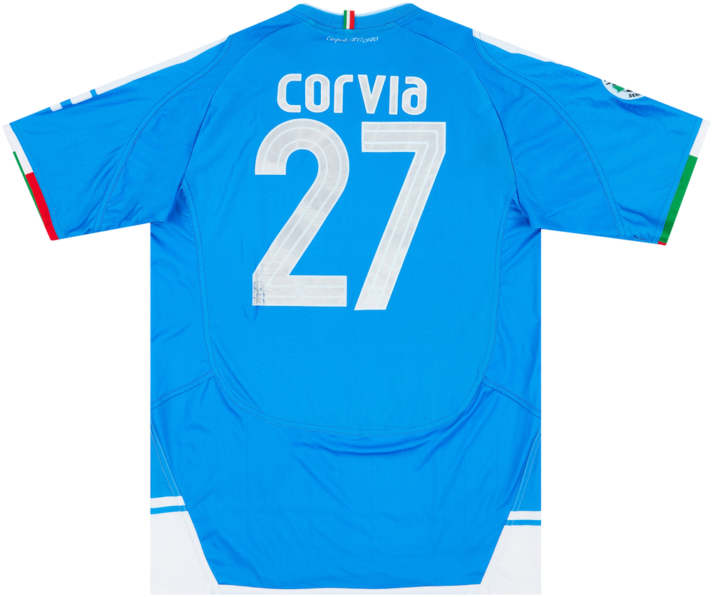 2008-09 Empoli Match Issue Home Shirt Corvia #27-Match Worn Shirts Empoli Match Issue