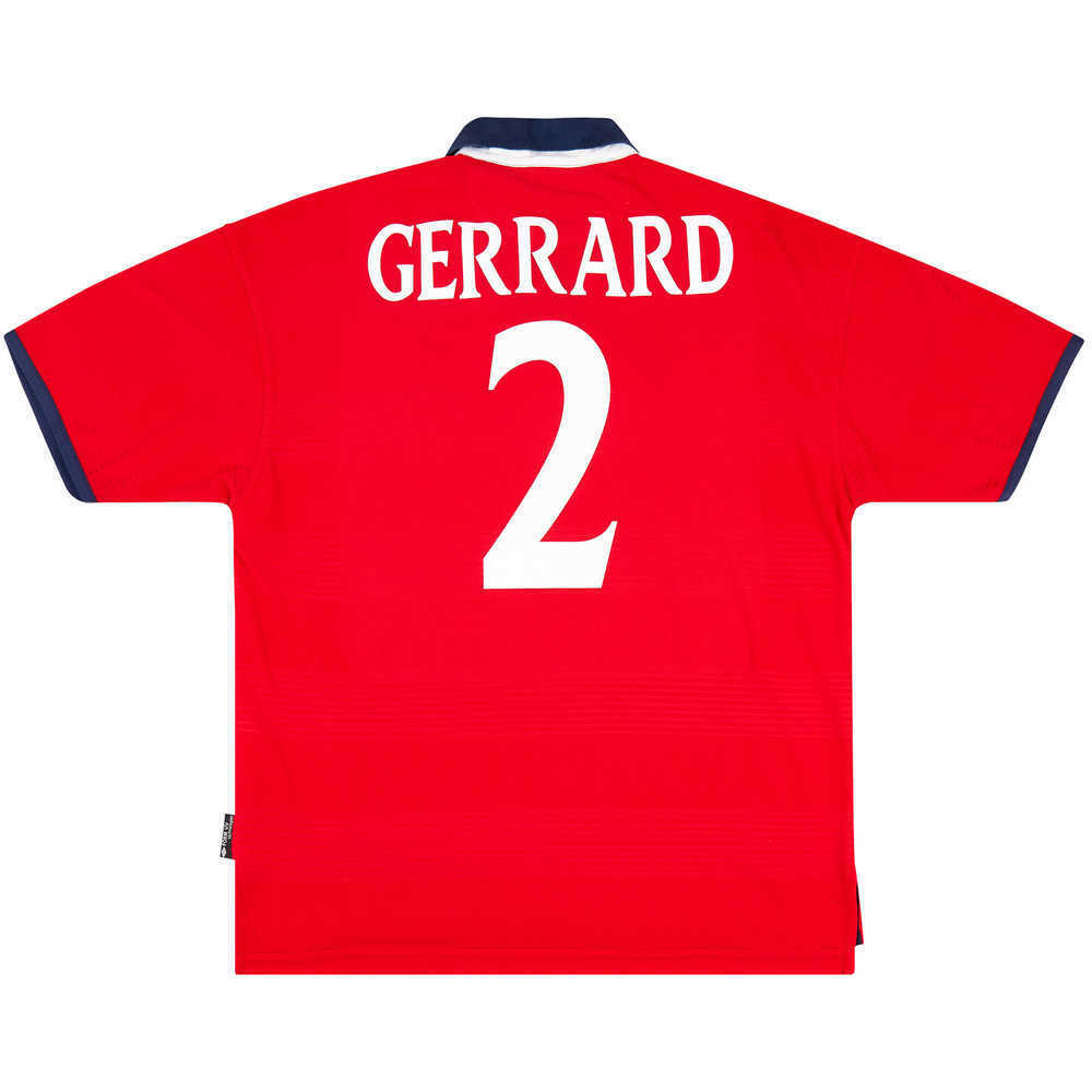 1999-01 England Away Shirt Gerrard #2 (Very Good - 7/10)