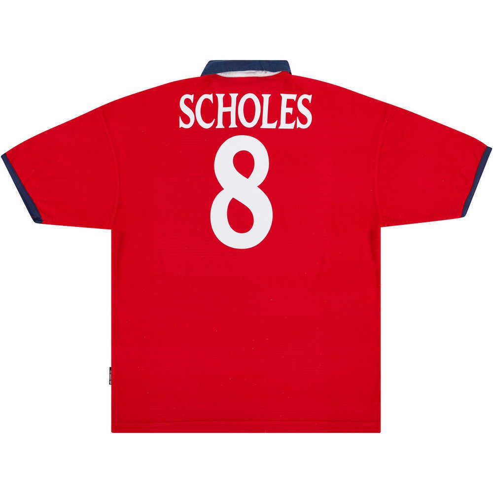 1999-01 England Away Shirt Scholes #8 (Excellent) XL