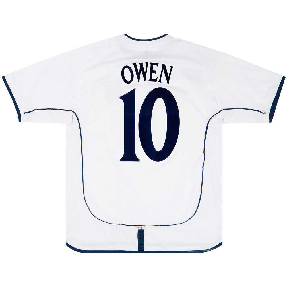 2001-03 England Home Shirt Owen #10 (Excellent - 9/10)