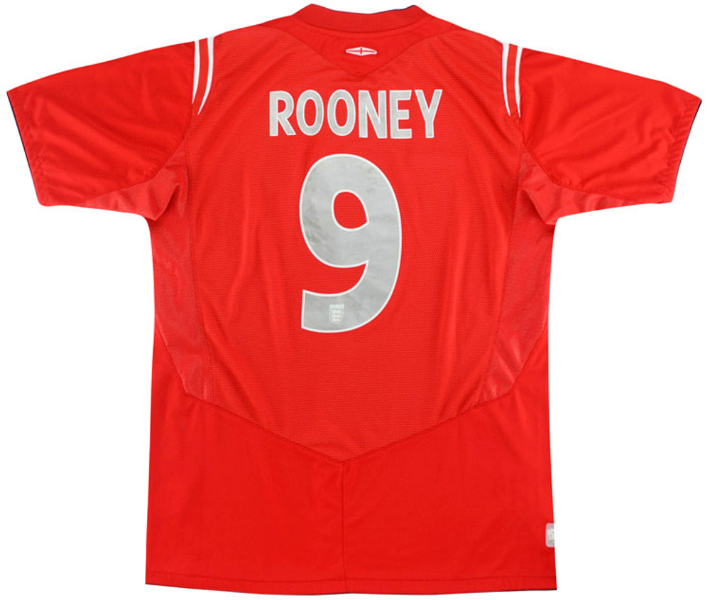 2004-06 England Away Shirt Rooney #9 (Excellent) XL-2001-Present Names & Numbers Legends
