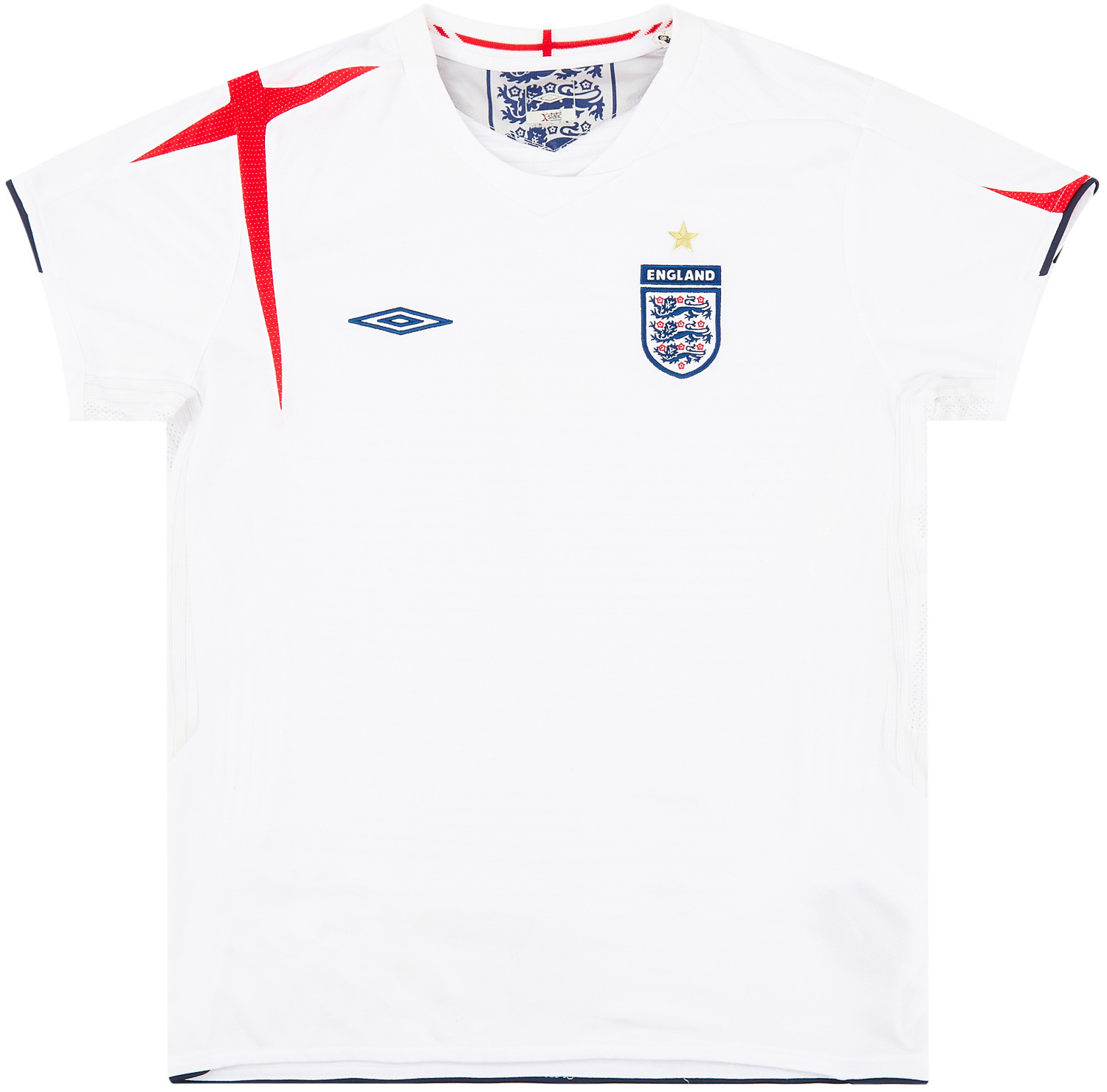 ENGLAND 2002 BECKHAM 7 WORLD CUP HOME SHIRT (Very good) L – Foot