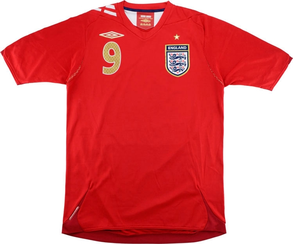 2006-08 England Away Shirt Rooney #9 (Very Good) XXL-2001-Present Names & Numbers Names & Numbers Germany 2006 Legends
