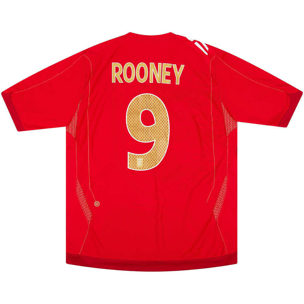 2006-08 England Away Shirt Rooney #9 (Very Good) XL