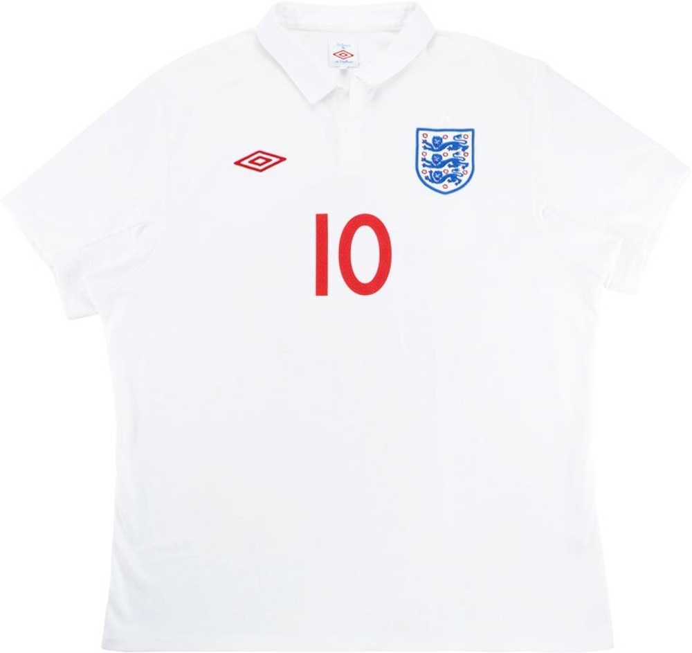 2009-10 England Home Shirt Rooney #10 (Excellent) XXL-2001-Present Names & Numbers Names & Numbers South Africa 2010 Legends