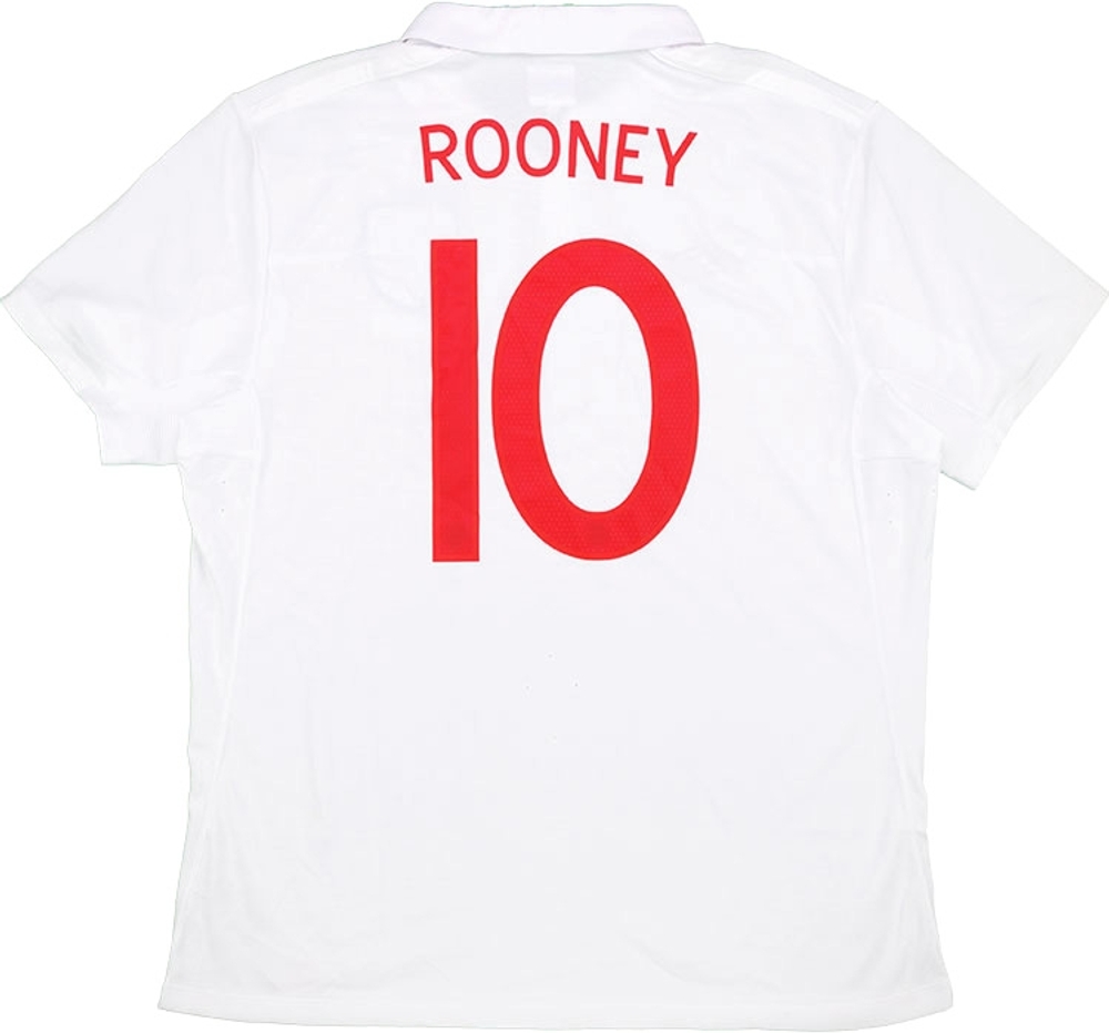 2009-10 England Home Shirt Rooney #10 (Excellent) XXL-2001-Present Names & Numbers Names & Numbers South Africa 2010 Legends