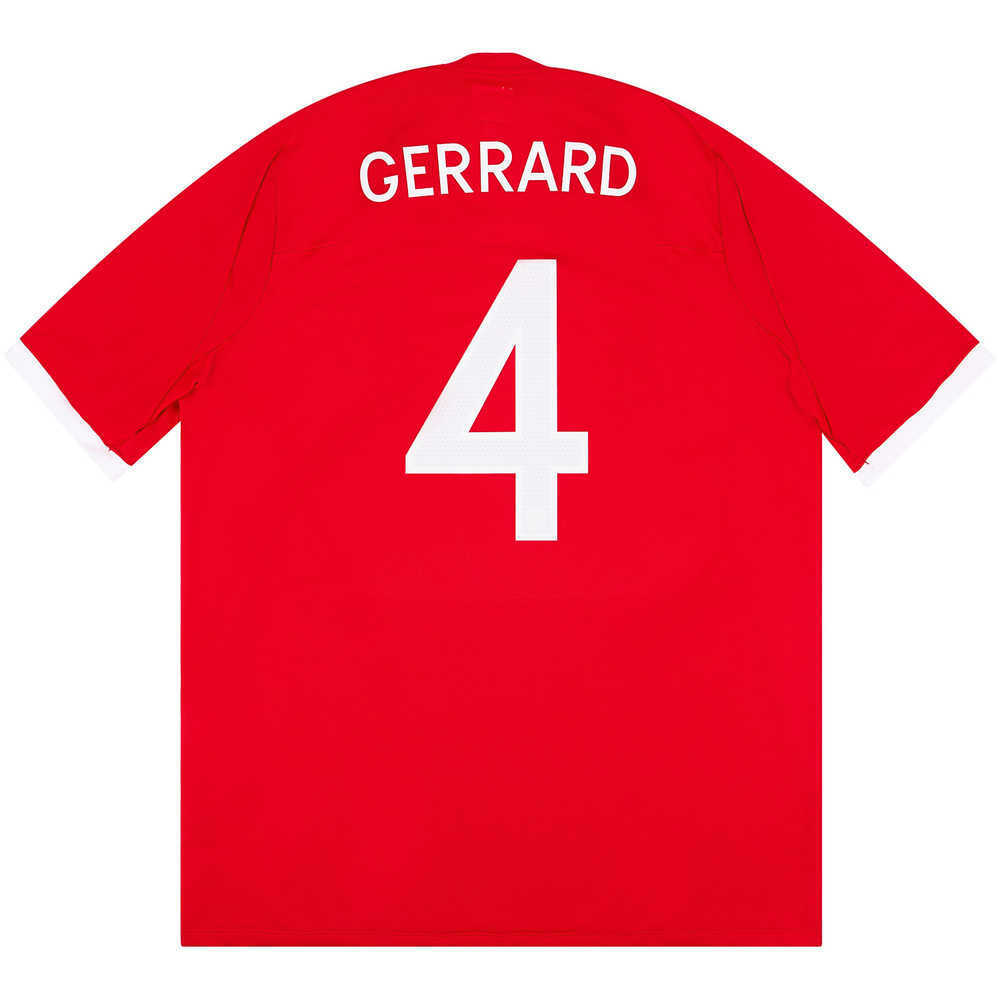 2010-11 England Away Shirt Gerrard #4 (Excellent) XL