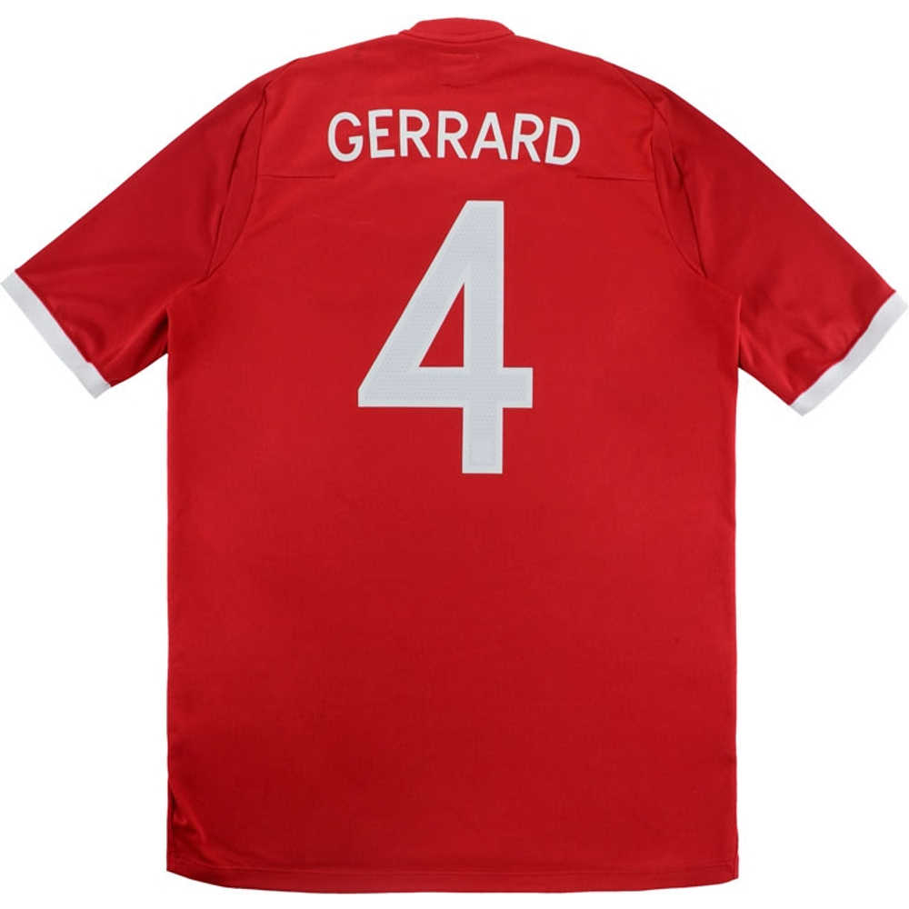2010-11 England Away Shirt Gerrard #4 (Very Good) XL