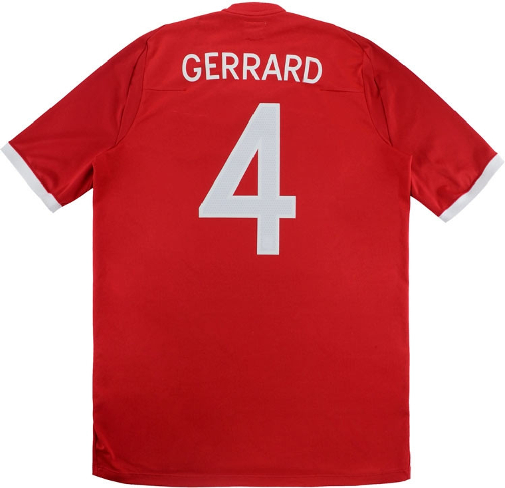 2010-11 England Away Shirt Gerrard #4 *w/Tags* S-Specials 2001-Present Names & Numbers South Africa 2010 Legends Euro 2020