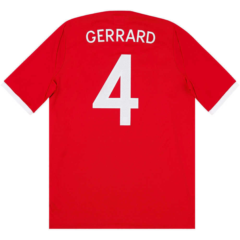 2010-11 England Away Shirt Gerrard #4 (Excellent - 8/10)