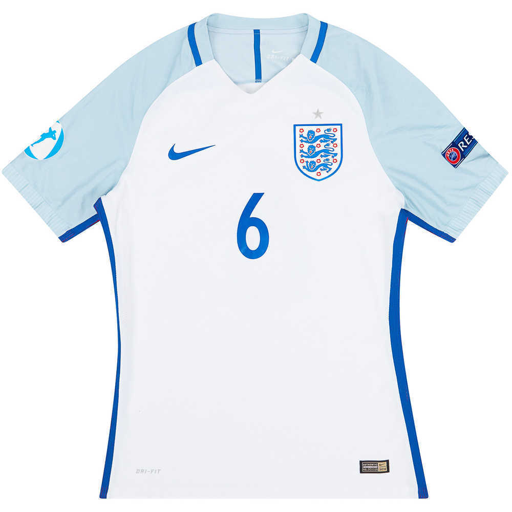 2017 England European Under-21 Championship Match Issue Home Shirt Stephens #6