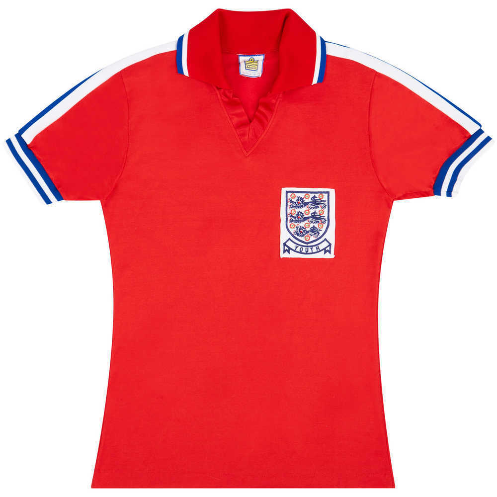 1974 England U-18 Match Issue Away Shirt #18 (Morley)
