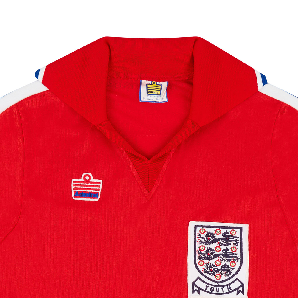 1981 England U-18 Match Issue Away Shirt #7 (Parker)