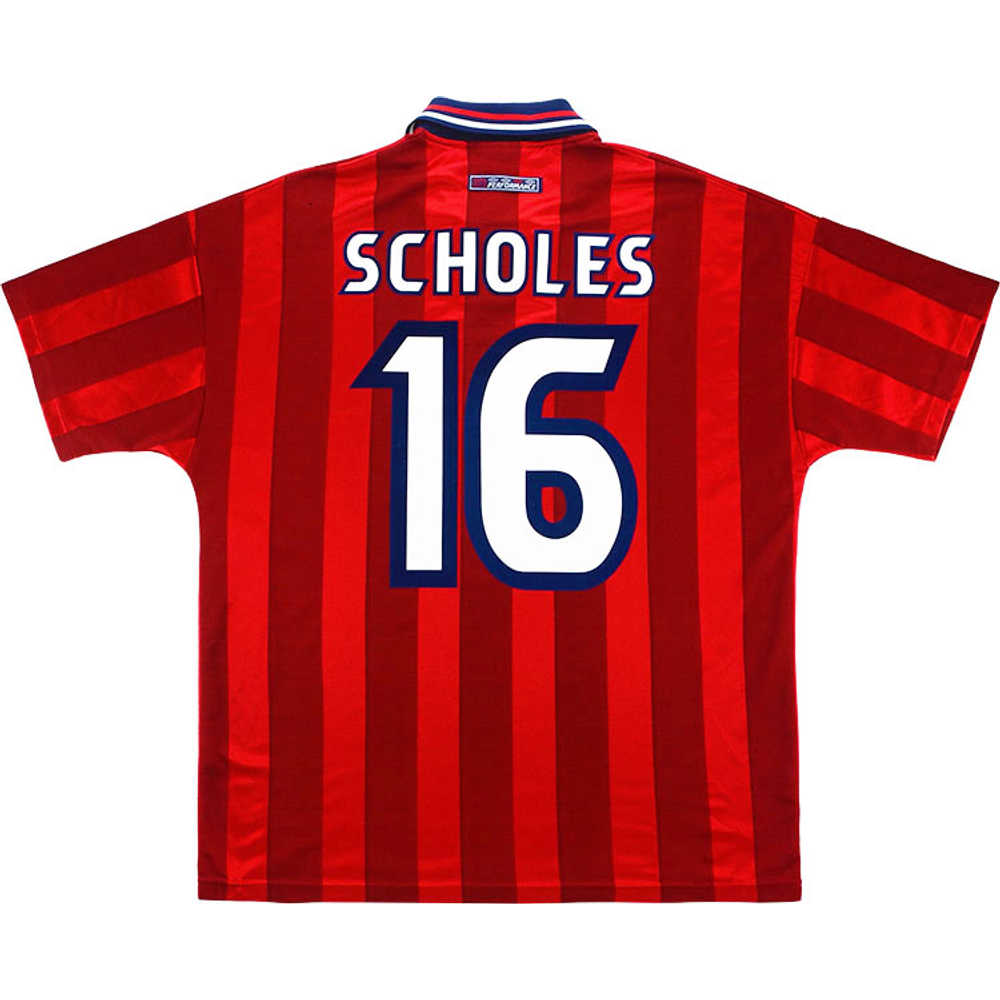 1997-99 England Away Shirt Scholes #16 (Excellent) XL