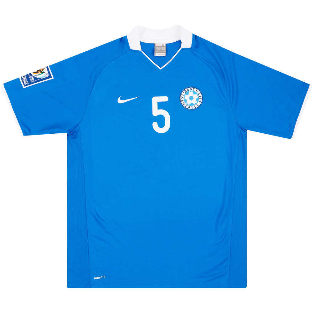 2009 Estonia Match Issue Home Shirt #5 (Kruglov) v Wales