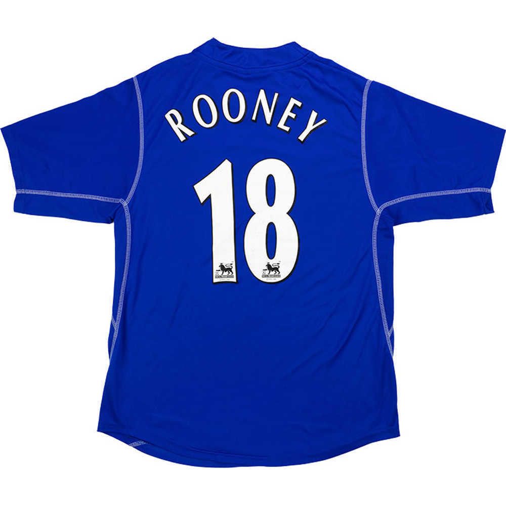 2002-03 Everton Home Shirt Rooney #18 (Very Good) XXL