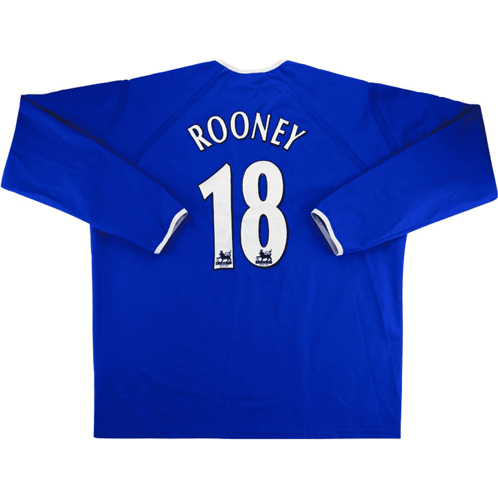 2003-04 Everton Home L/S Shirt Rooney #18 (Excellent) XL