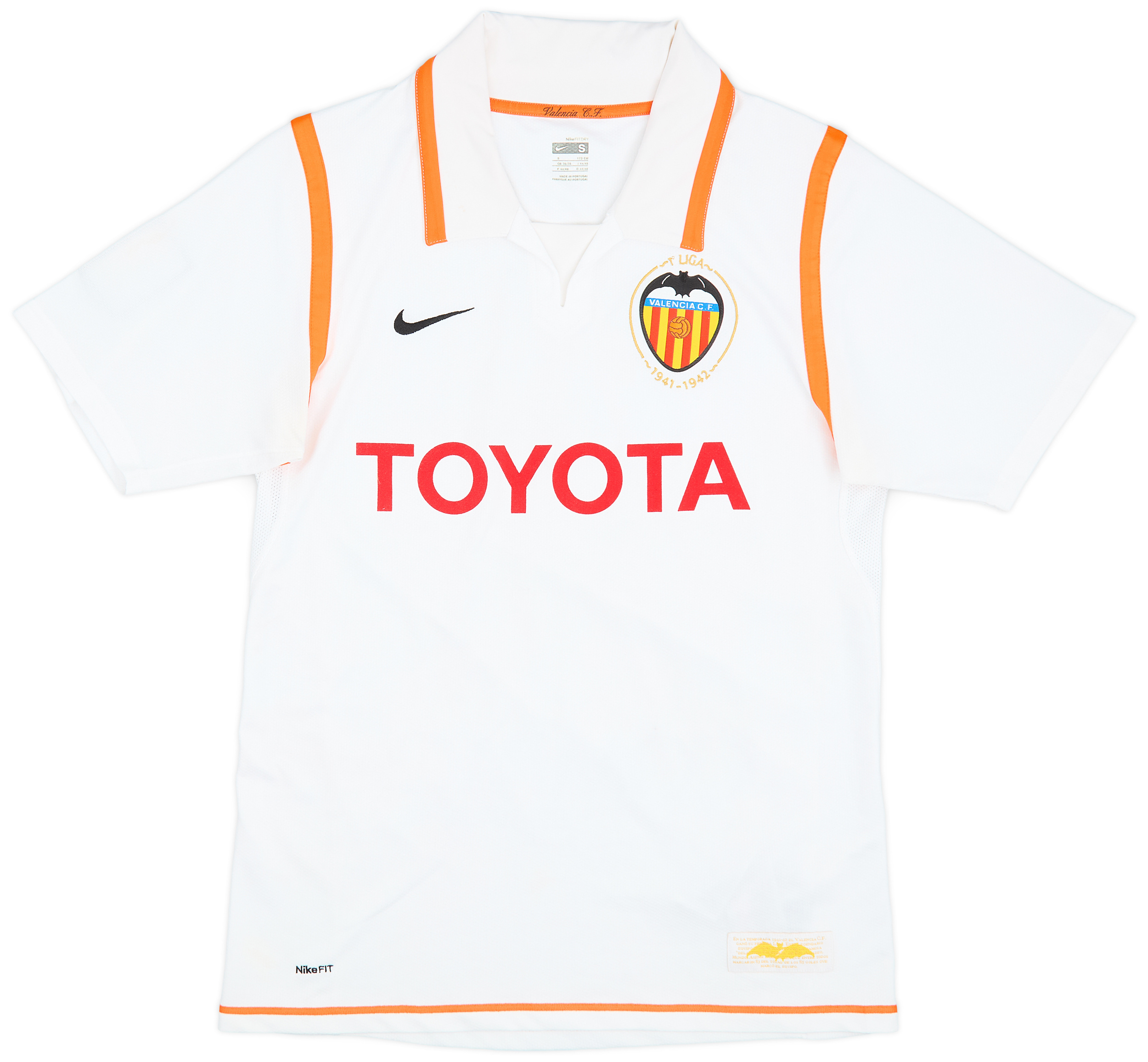2007-08 Valencia Home Shirt - 8/10 - ()