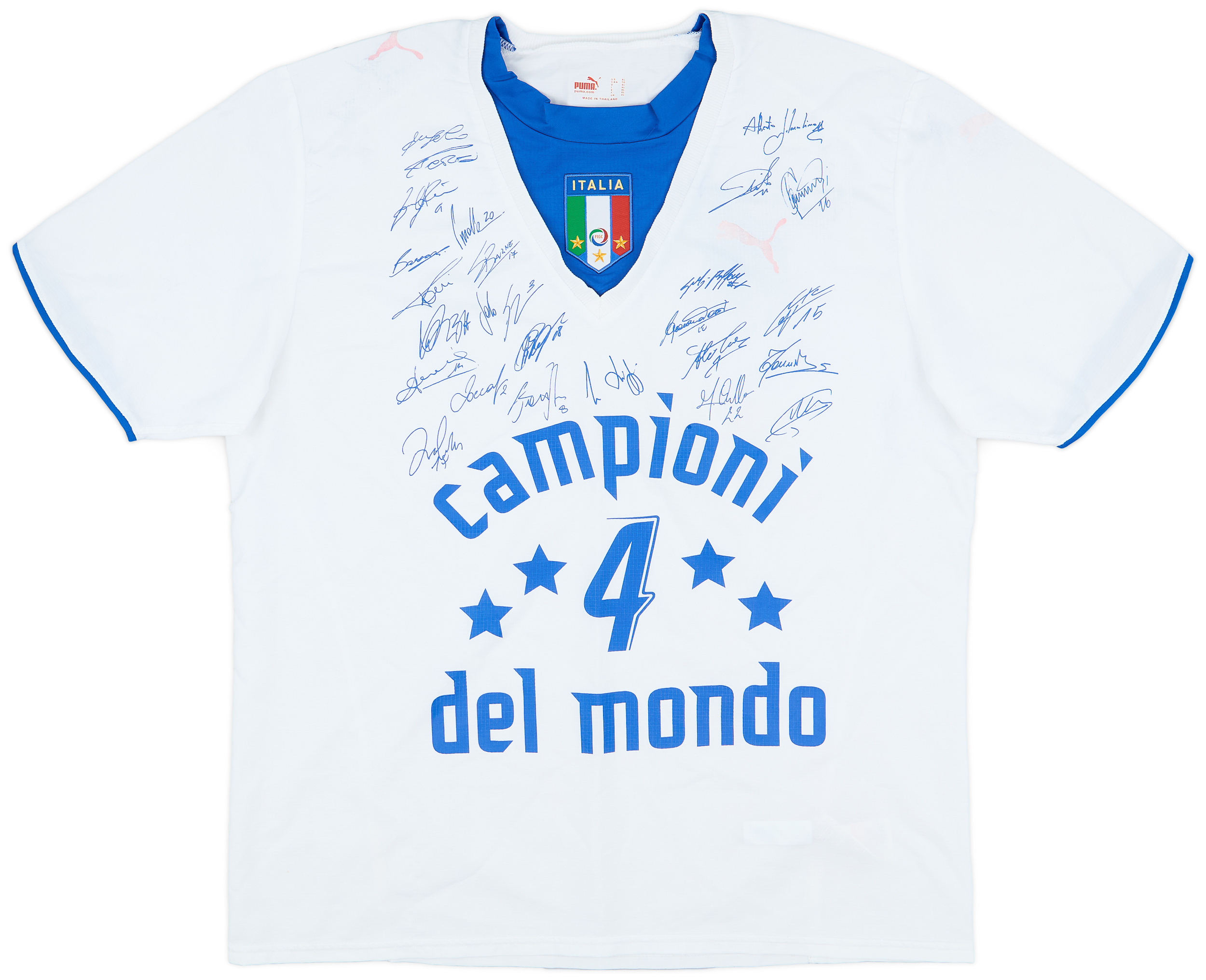 2006 Italy 'Campioni del Mondo' 'Signed' Away Shirt - 4/10 - ()