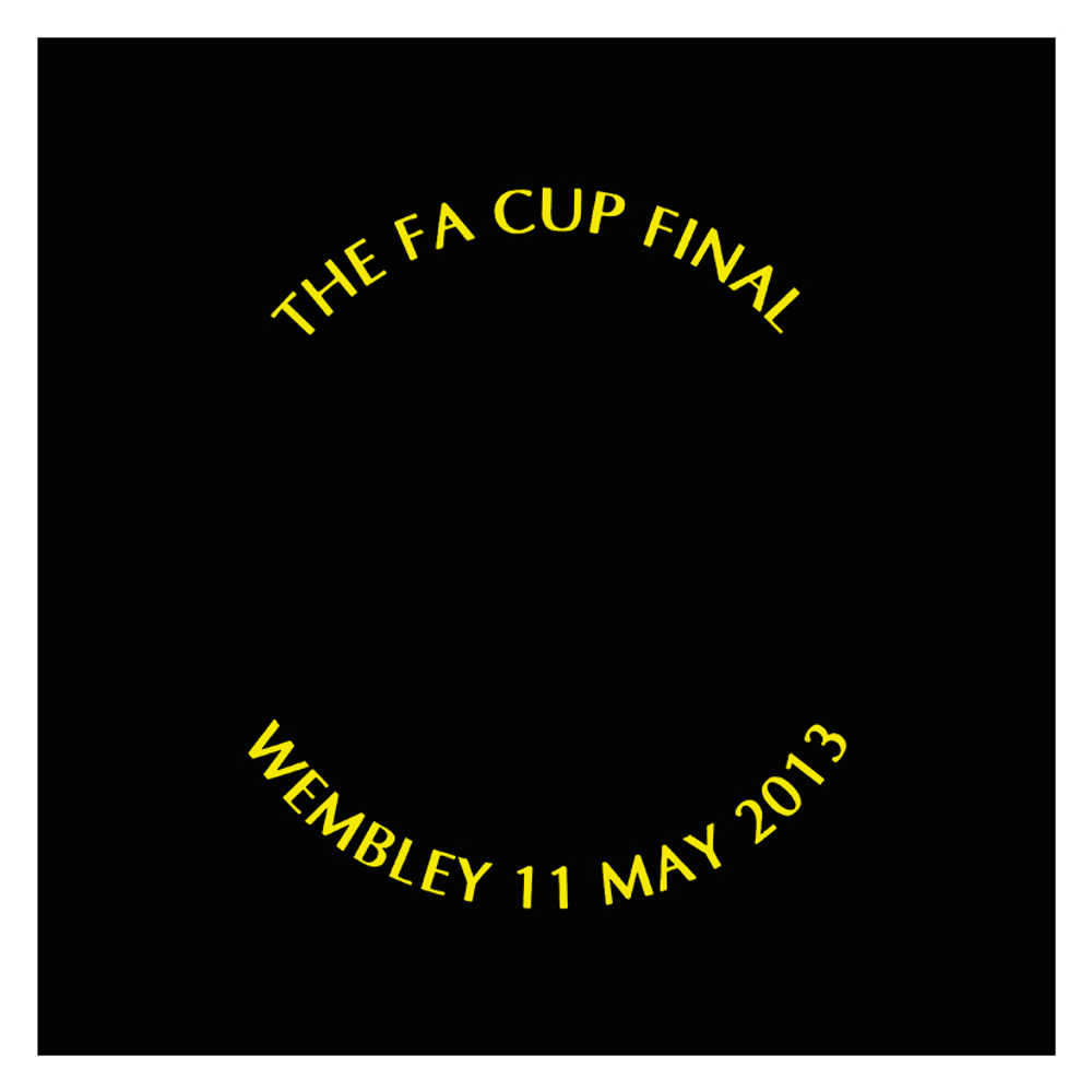 2013 FA Cup Final Wigan Athletic Yellow Match Day Transfer Patch