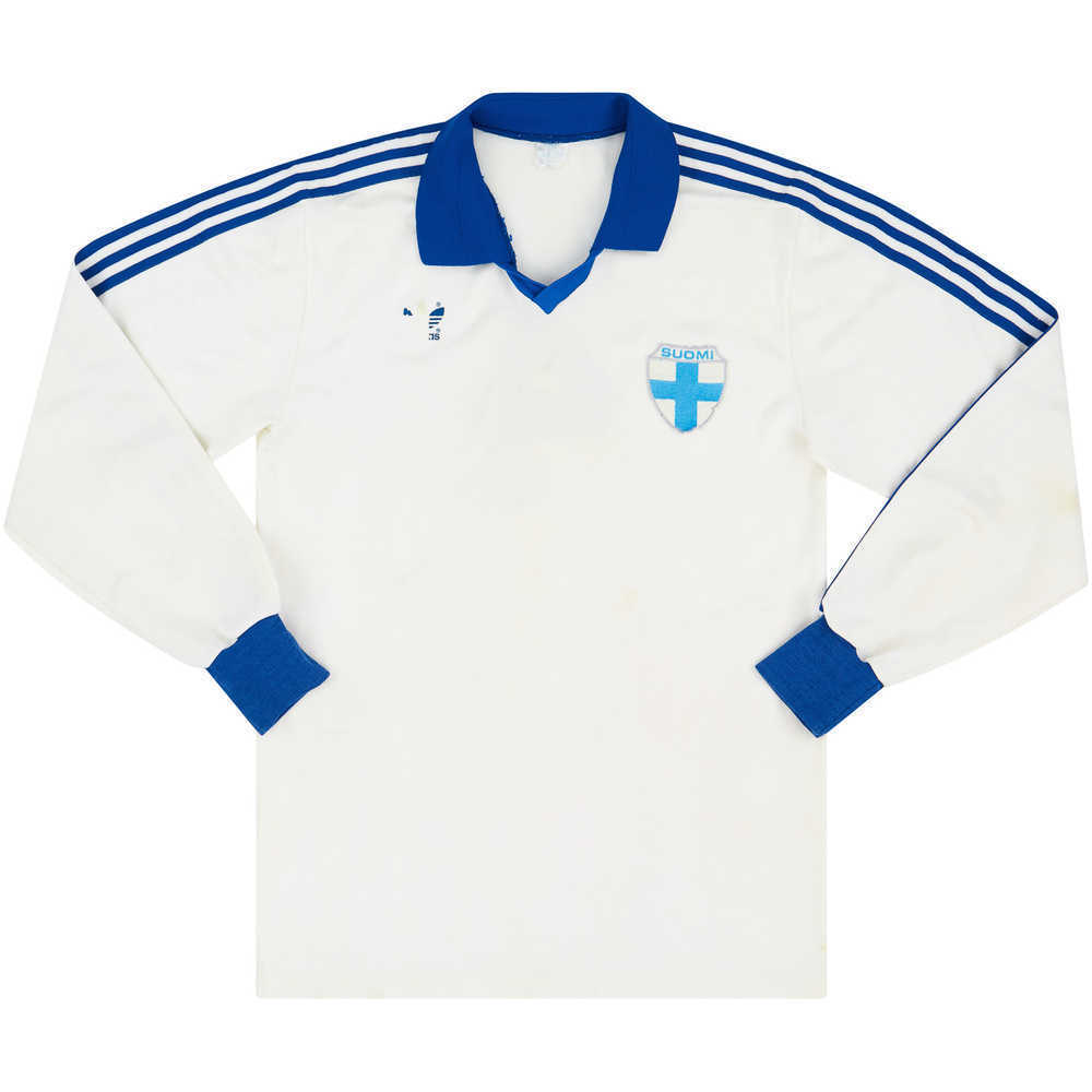 1985-90 Finland Match Issue Home L/S Shirt #4