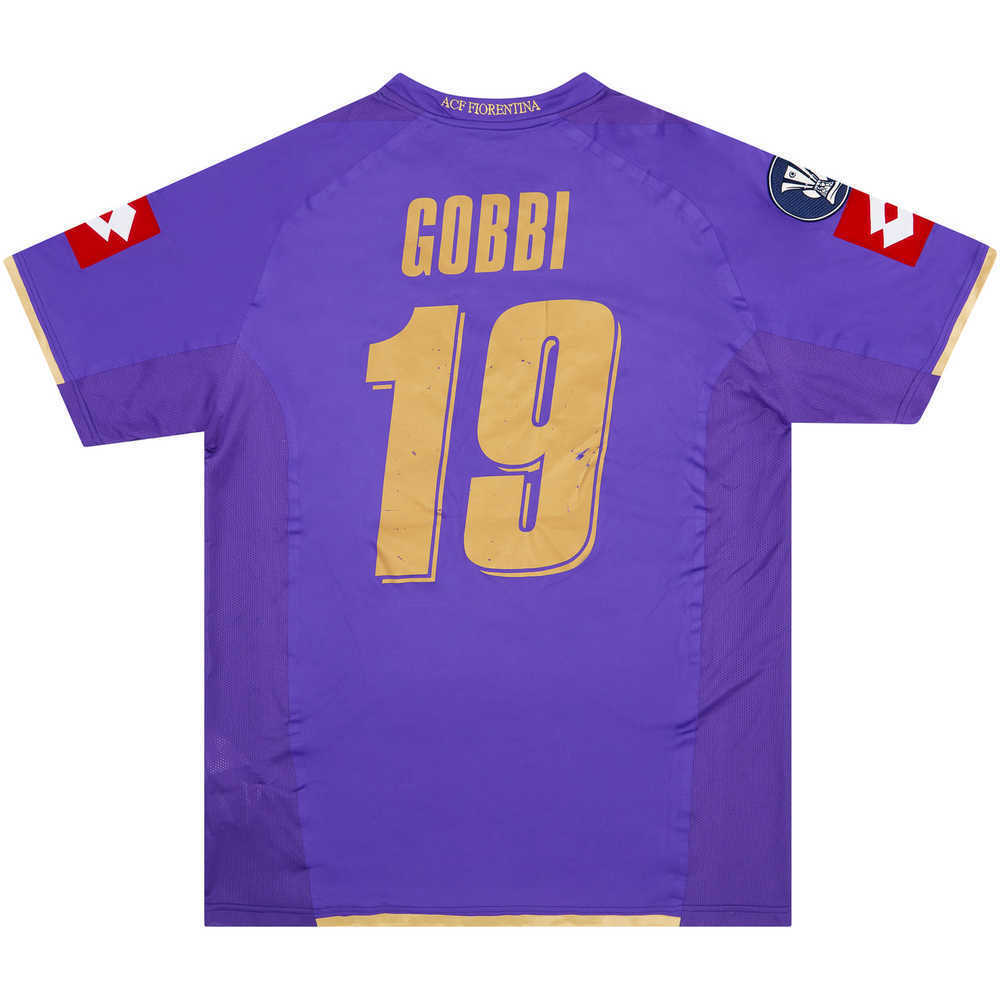 2007-08 Fiorentina Match Issue UEFA Cup Home Shirt Gobbi #19