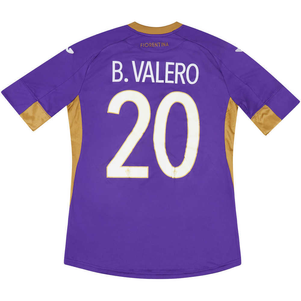 2014-15 Fiorentina Match Issue Coppa Italia Home Shirt B.Valero #20