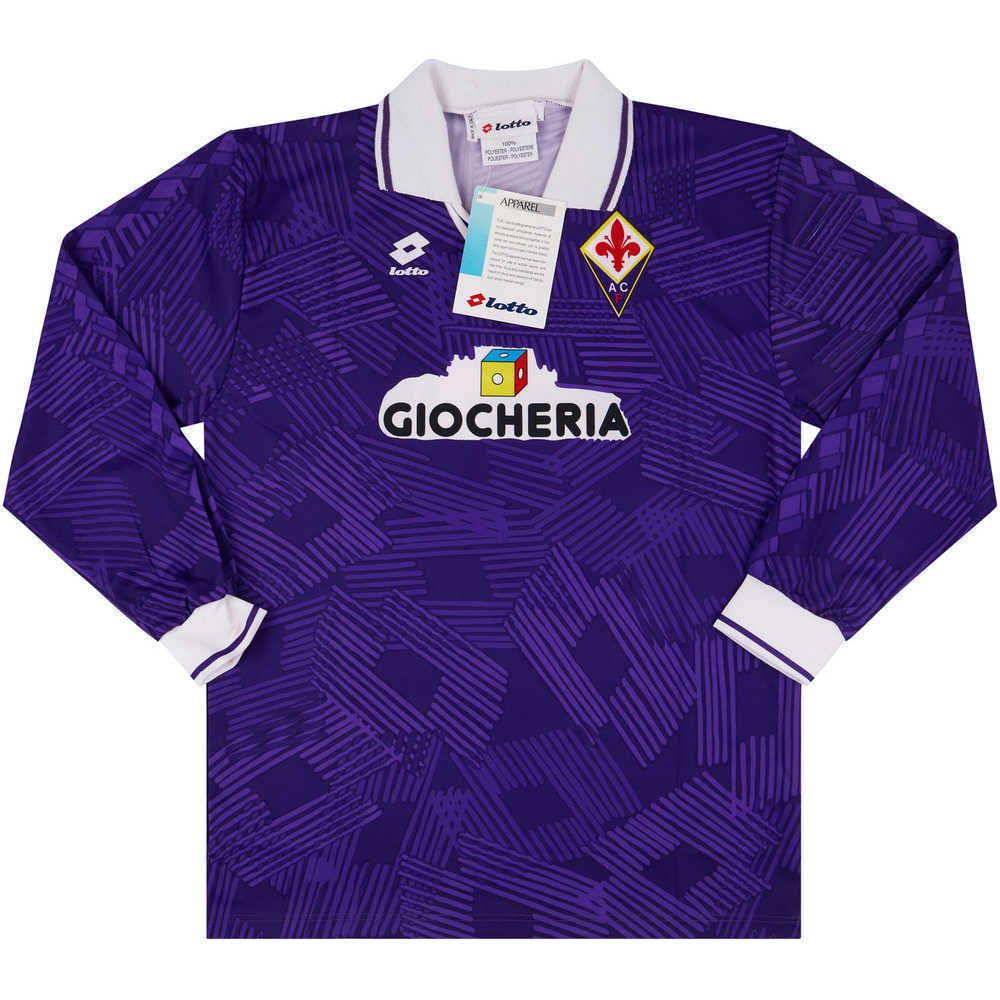 1991-92 Fiorentina Home L/S Shirt #5 *w/Tags* L