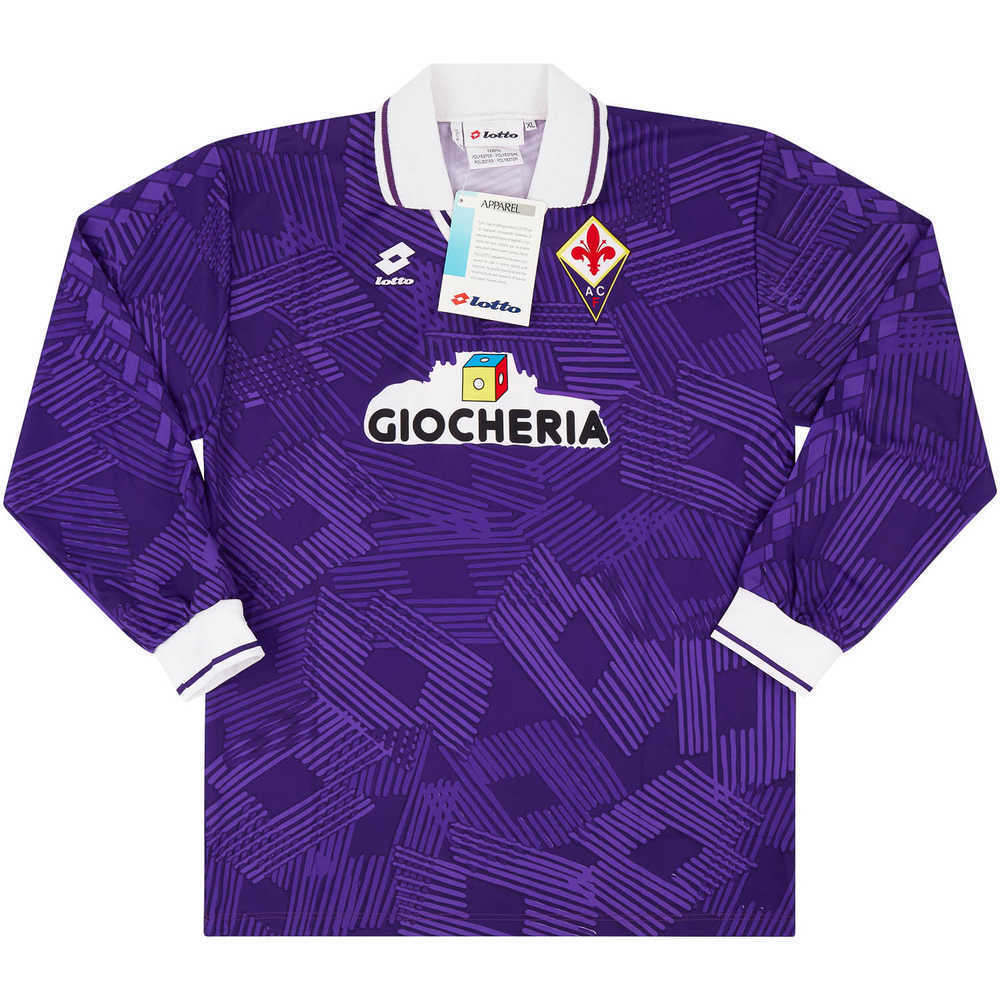 1991-92 Fiorentina Home L/S Shirt #6 *w/Tags* XL
