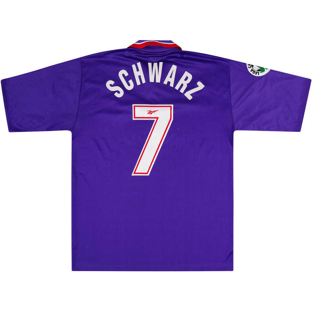 1996-97 Fiorentina Match Issue Home Shirt Schwarz #7