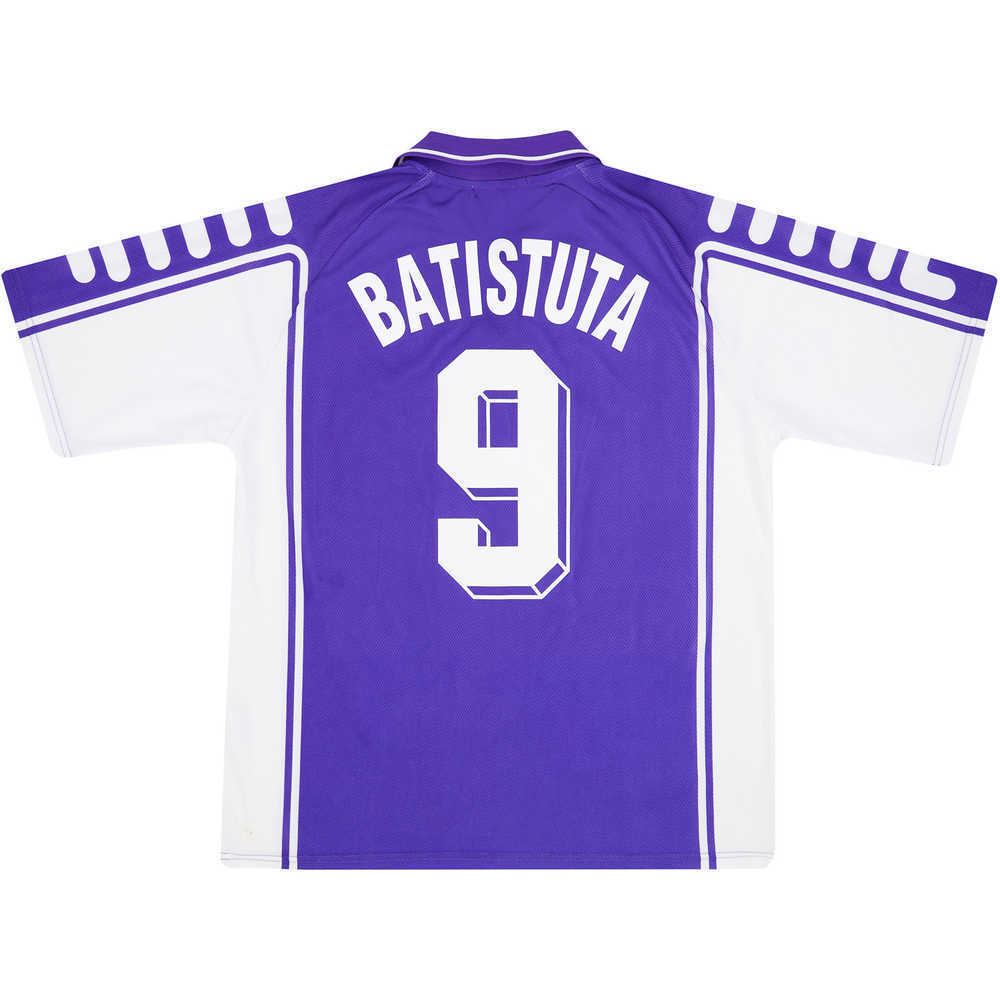 1999-00 Fiorentina Home Shirt Batistuta #9 (Excellent) L