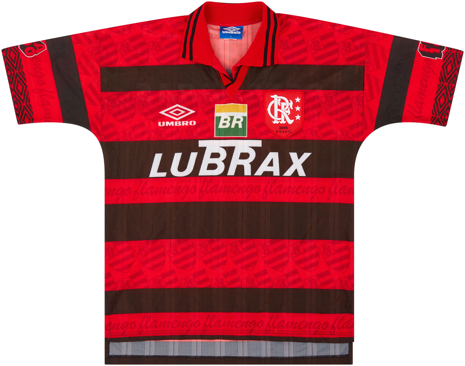 Flamengo Home football shirt 1994 - 1995. Sponsored by Lubrax 