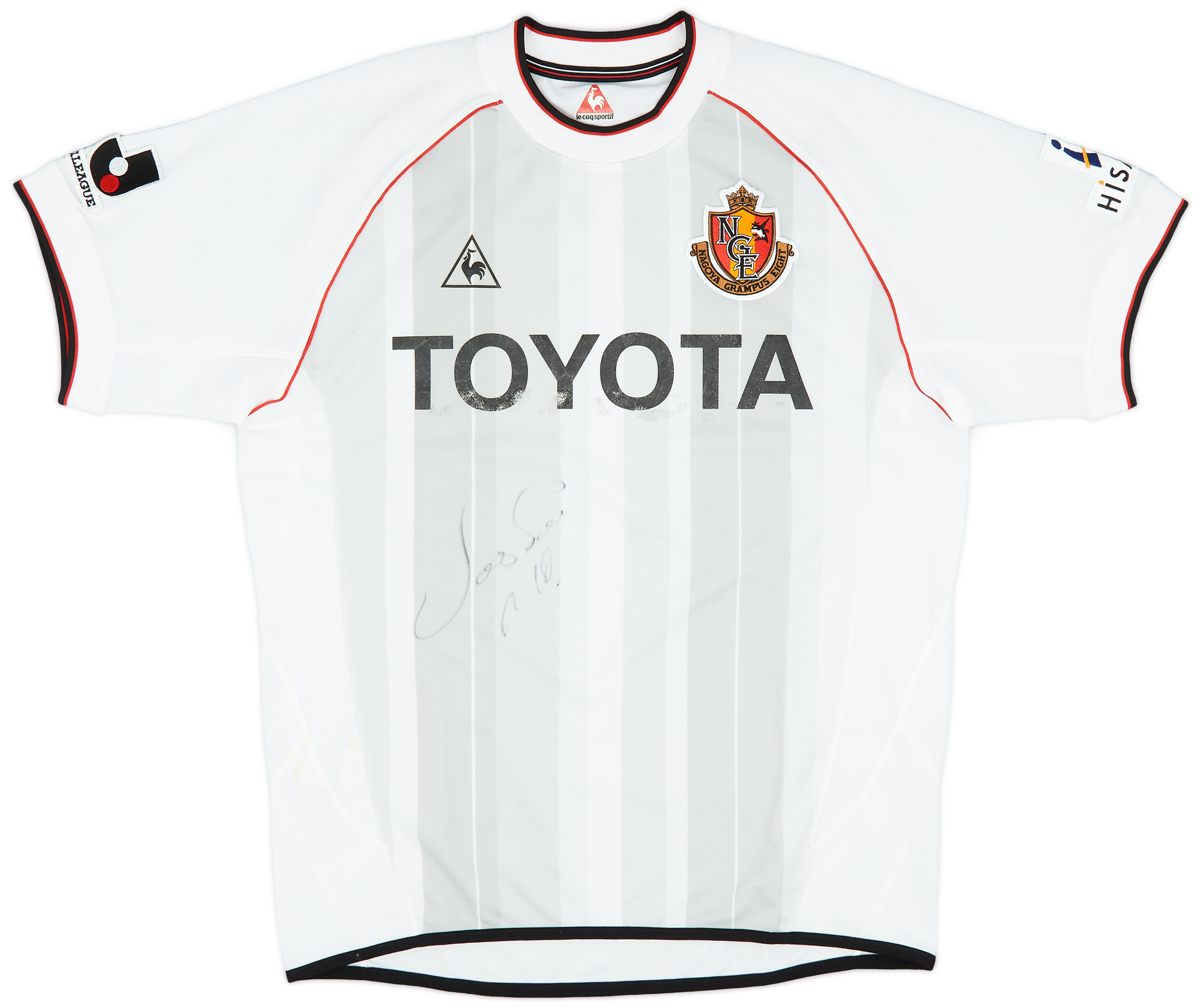 2003-04 Nagoya Grampus Eight Signed Away Shirt - 5/10 - ()
