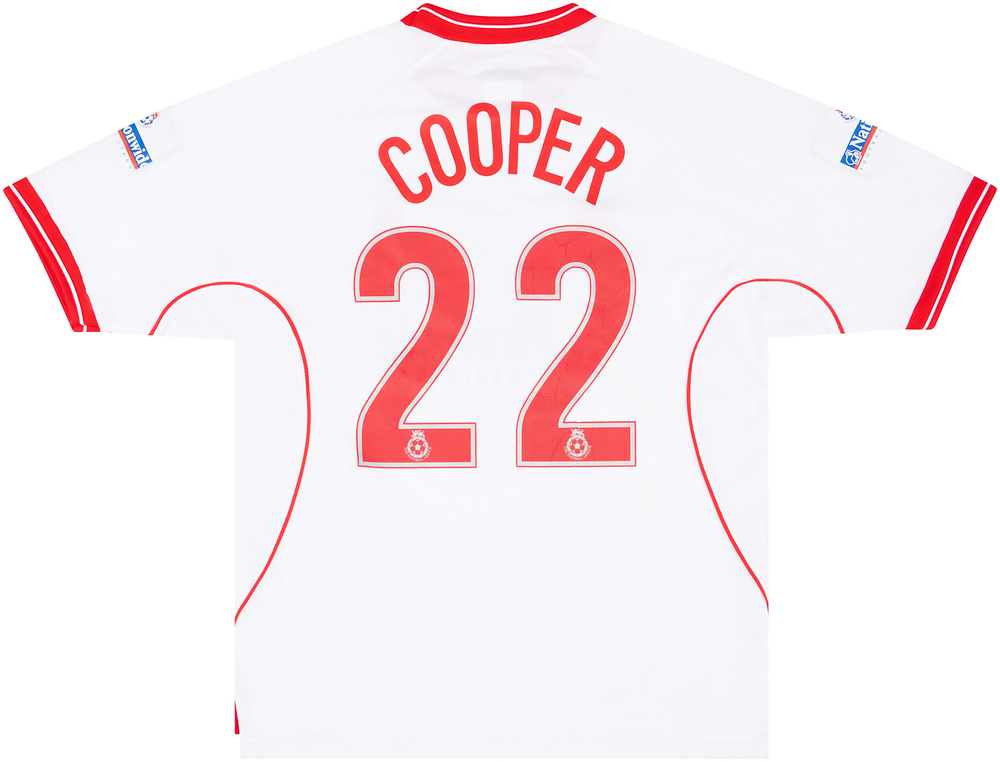 2000-01 Nottingham Forest Match Issue Away Shirt Cooper #22-Match Worn Shirts UK Clubs Nottingham Forest Certified Match Worn