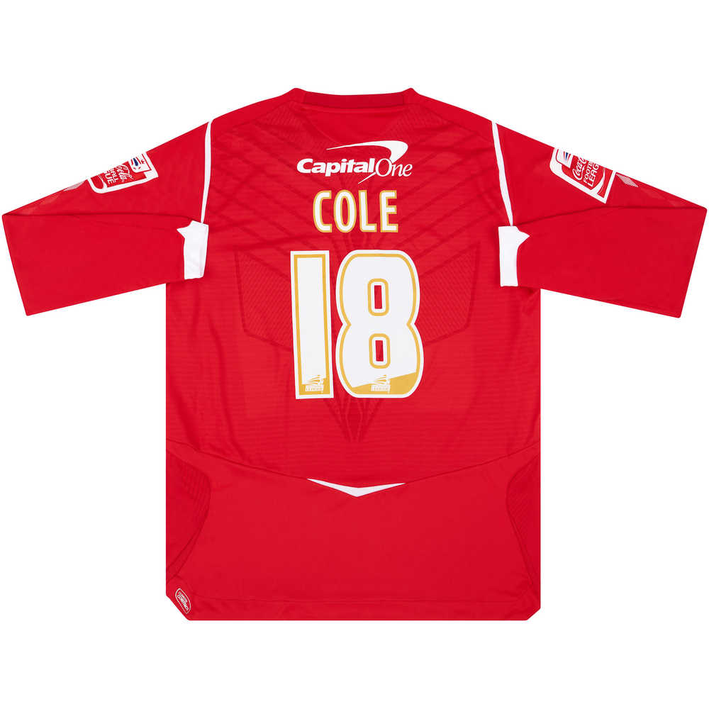 2008-09 Nottingham Forest Match Issue Home L/S Shirt Cole #18