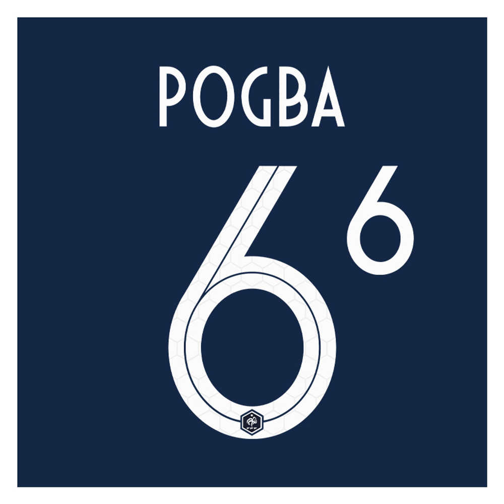 2018 France Home Pogba #6 Name Set 
