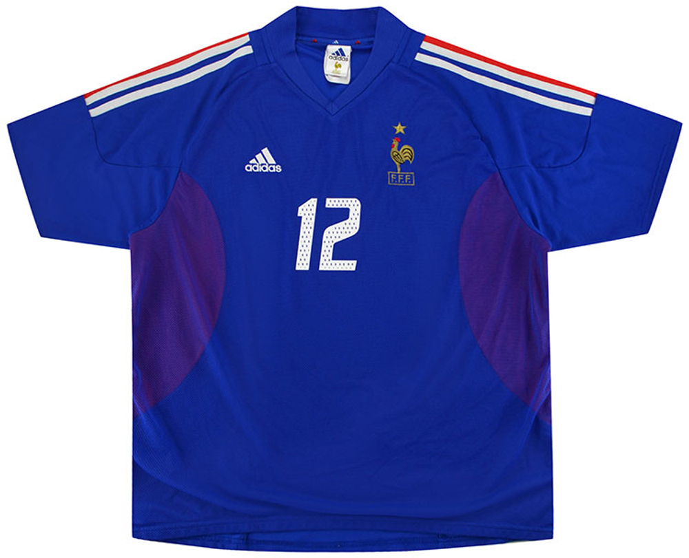 2002-04 France Home Shirt Henry #12 (Very Good) S-France Names & Numbers Korea/Japan 2002 Legends