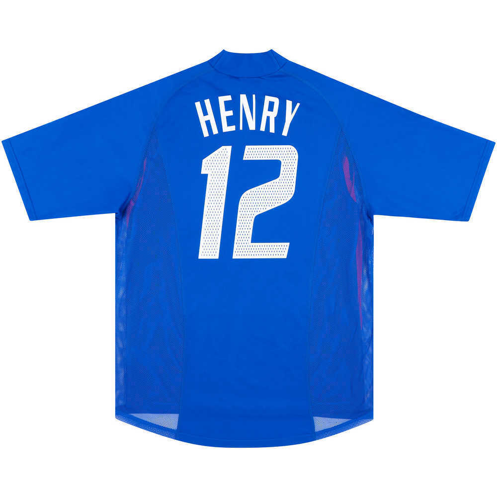 2002-04 France Player Issue Home Shirt Henry #12 (Excellent) L