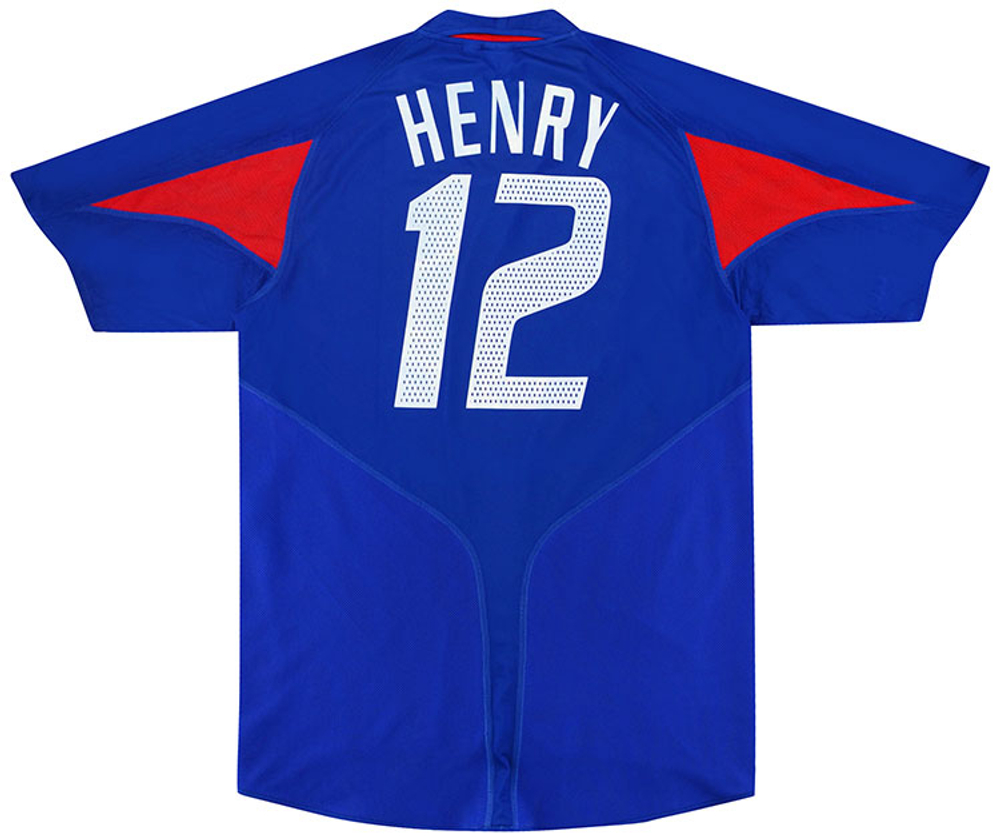 2004-06 France Home Shirt Henry #12 (Excellent) S-France Names & Numbers Legends