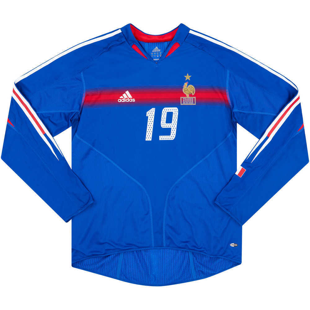 2005 France Match Worn Home L/S Shirt Givet #19 (v Sweden)