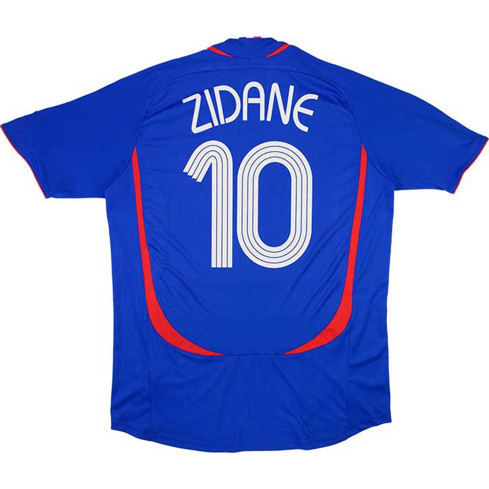 2006-07 France Home Shirt Zidane #10 (Excellent) L